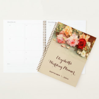 Agenda Casamento Vintage, Rosas Antigas Flores Natureza M