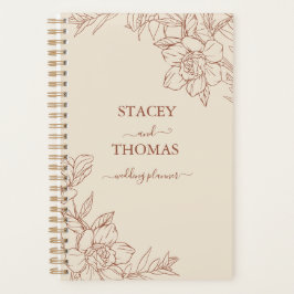 Agenda Casamento Whimsical Elegante Terracotta