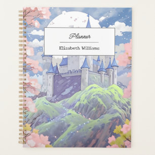 Agenda Castelo de Fairytale Personalizado Pastel Watercol
