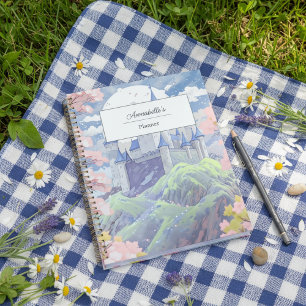 Agenda Castelo de Fairytale Personalizado Pastel Watercol