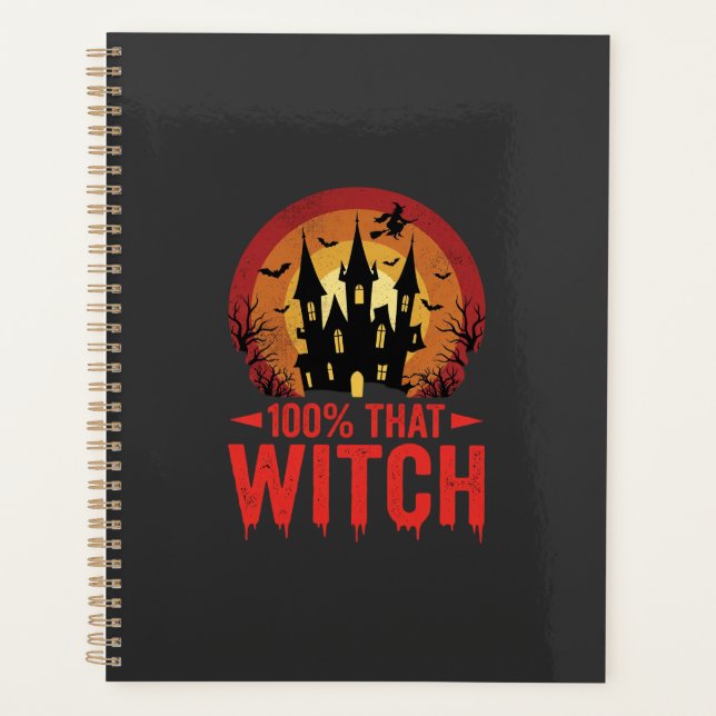 Agenda Castelo de Halloween daquela Bruxa 100% (Frente)