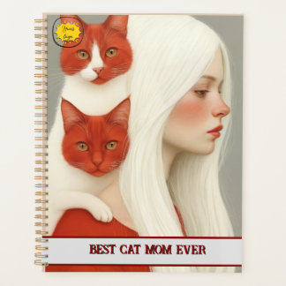 Agenda Cat lover Mom Photo  red