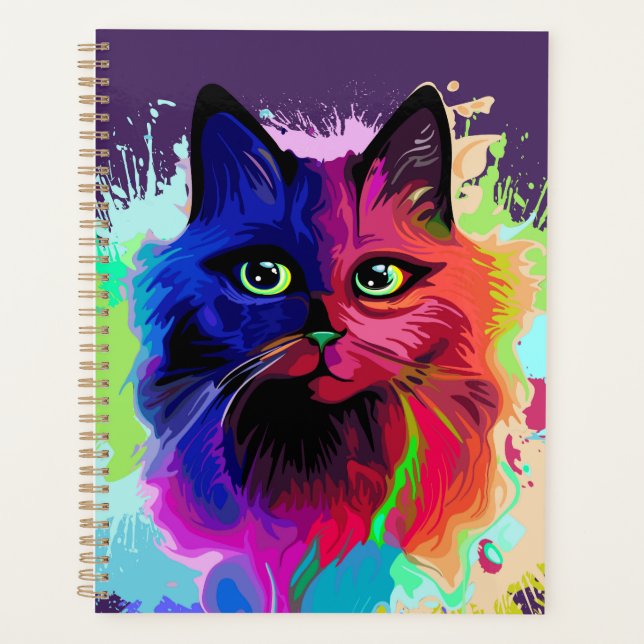 Agenda Cat Trippy Psychedelic Pop Art (Frente)