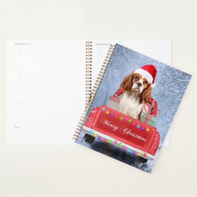 Agenda Cavalier King Charles Spaniel Cachorro Neve natal (Exibição)