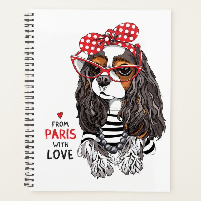 Agenda Cavalier King Charles Spaniel De Paris Com Amor (Frente)