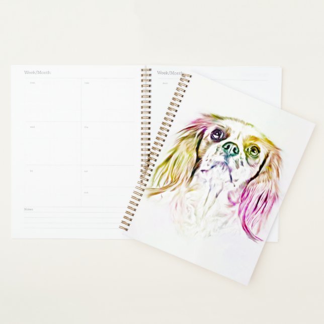 Agenda Cavalier King Charles Spaniel Dog Art Pintura (Exibição)