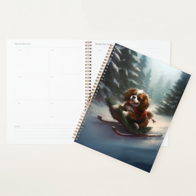 Agenda Cavalier King Charles Spaniel neve de Natal (Exibição)