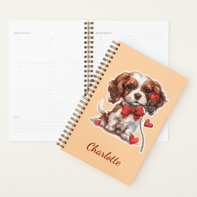 Agenda Cavalier King Charles Spaniel Personalizado (Exibição)