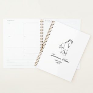 Agenda Cavalo correndo a preto