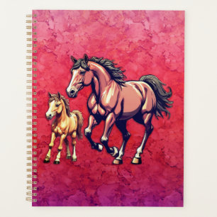 Agenda Cavalo e Pé sobre fundo texturizado