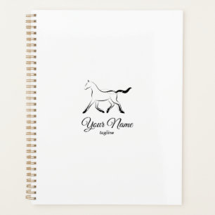 Agenda Cavalo elegante a preto
