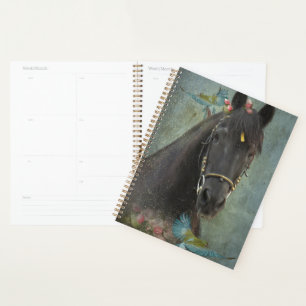 Agenda Cavalo Frísia de Cavalo Negro - Calendário, Planej