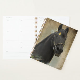 Agenda Cavalo Frísia de Cavalo Negro - Calendário, Planej