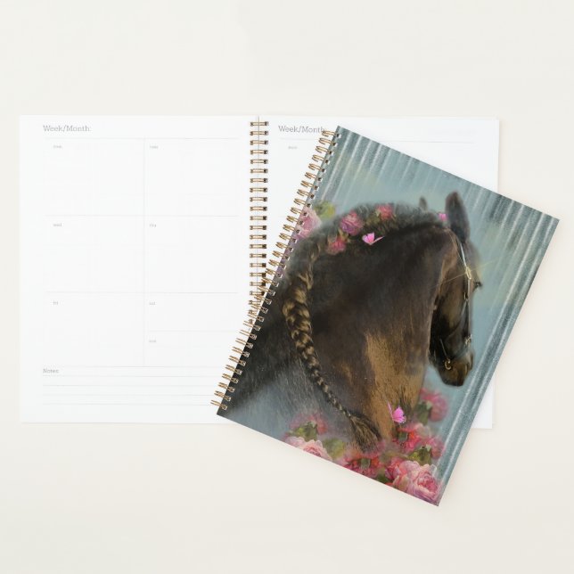 Agenda Cavalo Frísia de Cavalo Negro - Calendário, Planej (Exibição)