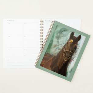 Agenda Cavalo Frísia de Cavalo Negro - Calendário, Planej