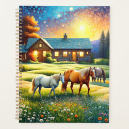 Agenda Cavalo no Prado de Flores Silvestres da Fazenda