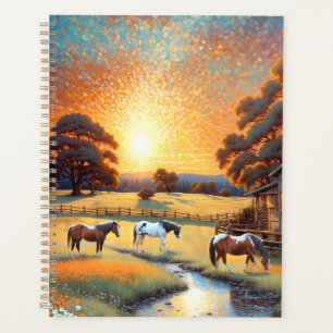 Agenda Cavalo no Prado de Flores Silvestres da Fazenda