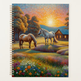 Agenda Cavalo no Prado de Flores Silvestres da Fazenda