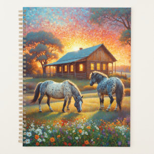 Agenda Cavalo no Prado de Flores Silvestres da Fazenda