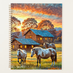 Agenda Cavalo no Prado de Flores Silvestres da Fazenda