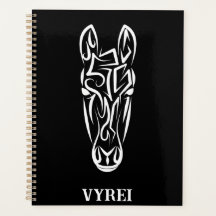Cavalo Tribal Negro e Branco