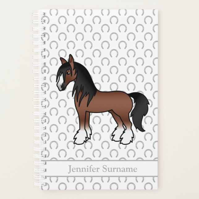 Agenda Cavalo Vanner Clydesdale Castaño Gitano & Texto Pe (Frente)