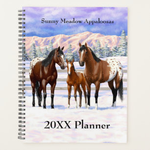 Agenda Cavalos Appaloosa De Baía Castanha Em Neve