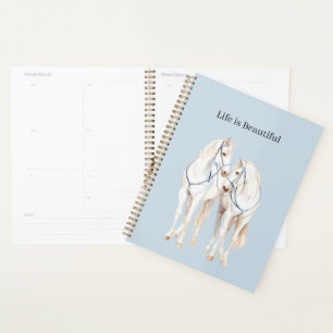 Agenda Cavalos Brancos Azul Bebê