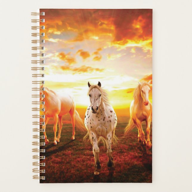Agenda Cavalos no travesseiro decorativo solar (Frente)