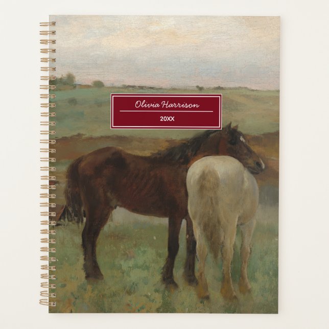 Agenda Cavalos num Prado - Edgar Degas (Frente)