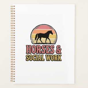 Agenda Cavalos & Trabalho Social Projeto Vetorial Retro p