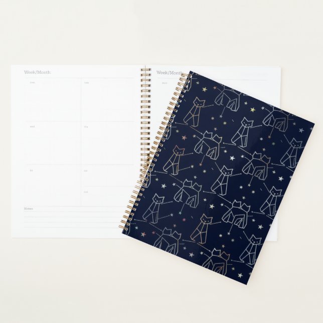 Agenda Celestial Cat Constellation Weekly Planner (Exibição)