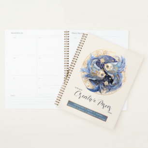 Agenda Celestial Fantasy Símbolo Zodiac Peixes Aniversári