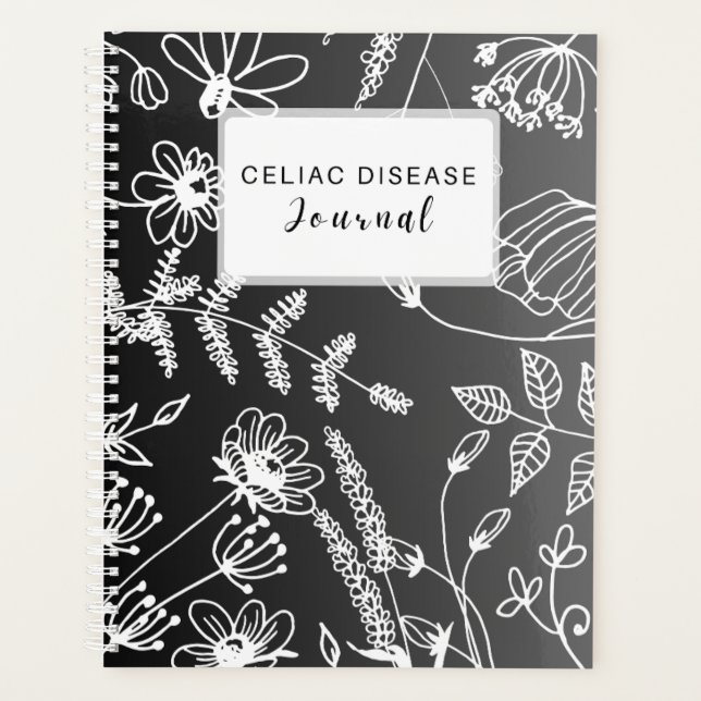 Agenda Celiac Disease Monthly Journal - Black & White (Frente)
