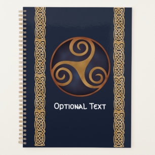 Agenda Céltico Triskelion (Azul) Personalizado