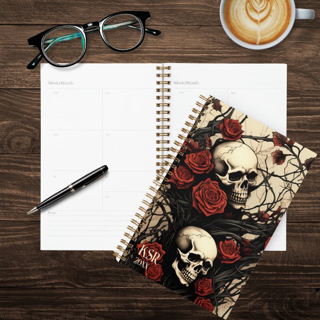 Agenda Células góticas e Monograma de Rosas vermelhas (Criador carregado)