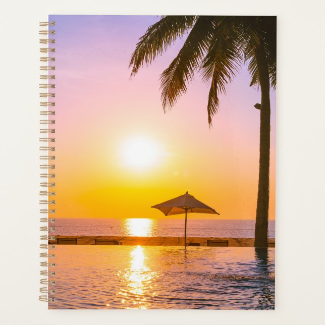 Agenda Cena de Praia de Verão com Mar (Frente)