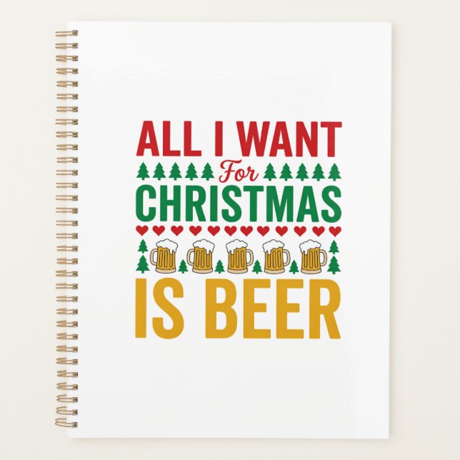Agenda Cerveja de Natal Design Divertido de Bebida de Fer (Frente)