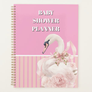 Agenda Chá de Bebê Menina com Laço Rosa