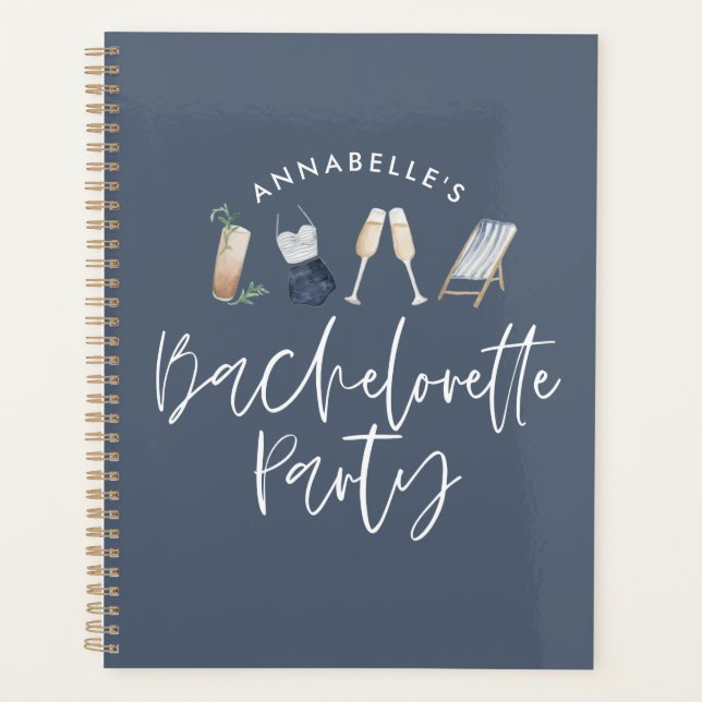 Agenda chá de panela de bebidas modernas de verão cinza a (Frente)