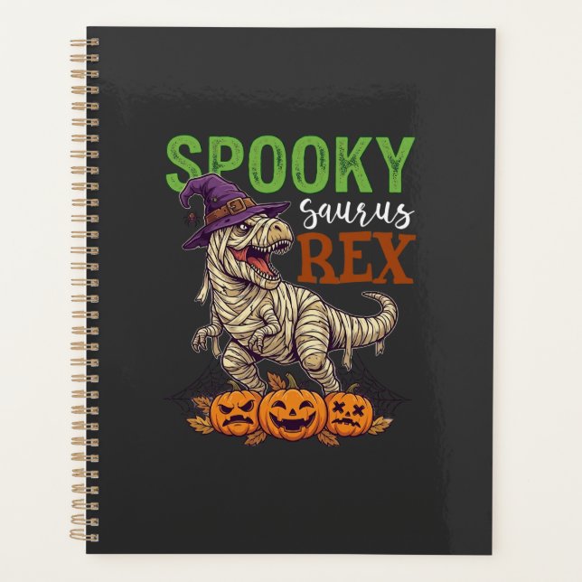 Agenda Chapéu de Bruxa Dinossauro Múmia Saurus Rex Espant (Frente)