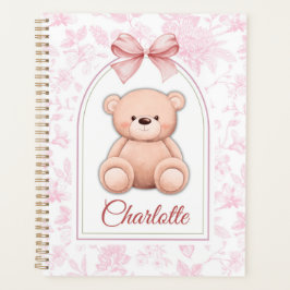 Agenda Charlotte | Design de Enfermeiro de Urso Rosa Pers