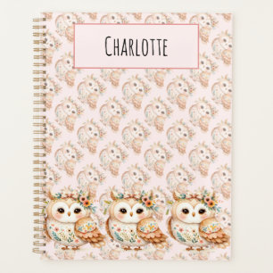 Agenda Charme Farmcore Boho Cottagecore Owl