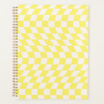 Agenda Checagem distorcida Painel de controle retrorrefle<br><div class="desc">Verificadores vermelhos legal,  de cor amarela e branca pastel. Um bom design psicodélico retrô que te leva para a terra maravilhosa. Checkerboard distorcida,  ondulada,  deformada,  cheques deformados,  planejador de pré-disquete de estudante de dormitório distorcido.</div>