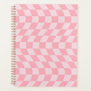 Agenda Check-in Verdadeiro Retro Checkerboard Pink Lilac