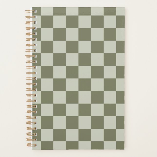 Agenda Checkerboard verde de sábado (Frente)