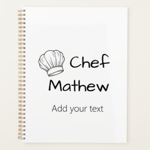 Agenda Chef cozinheiro adicionar texto nome homens cozinh