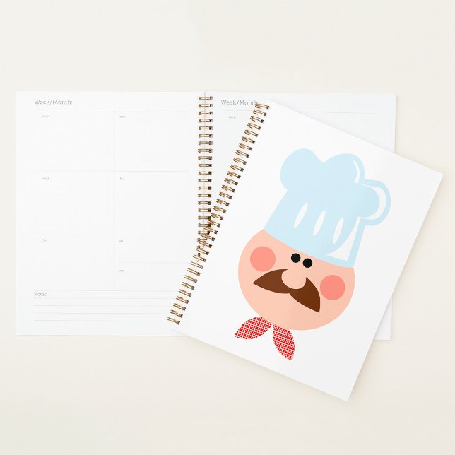 Agenda Chef Italiano com Bigode e Chapéu (Criador carregado)