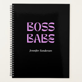 Agenda Chefe Babe Personalizado Negro Moderno 2024