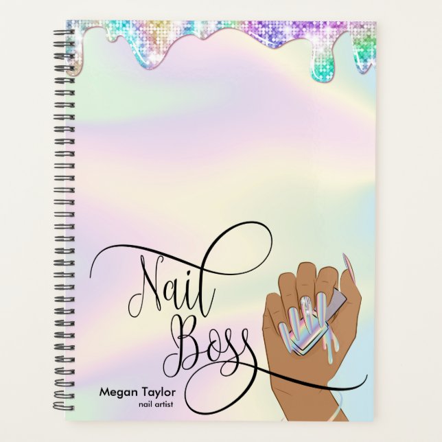 Agenda Chefe de unhas, técnico de unhas, unhas longas, ma (Frente)